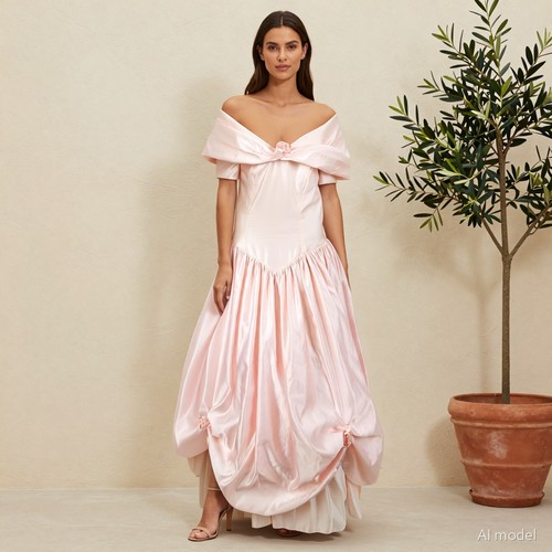 Abend 80er maxi abendkleid - 80er,